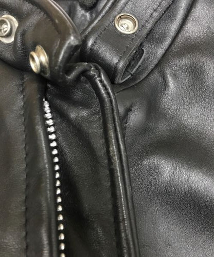 641 Single Leather Jacket With Boa Liner