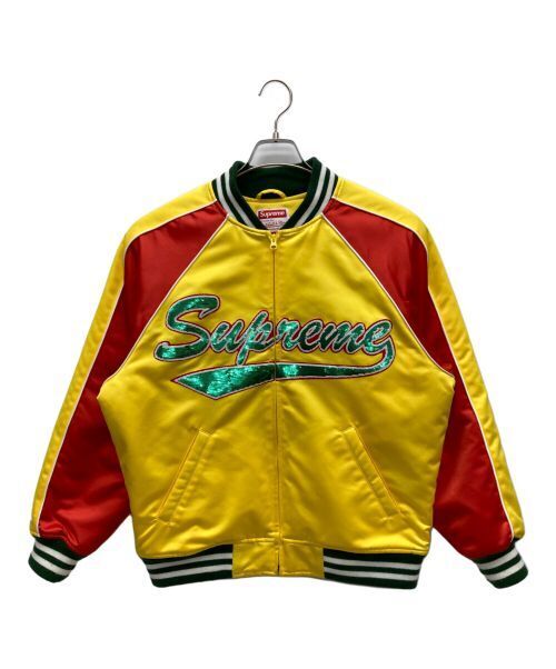 21Aw Mitchhell Ness Sequin Logo Varsity Jacket