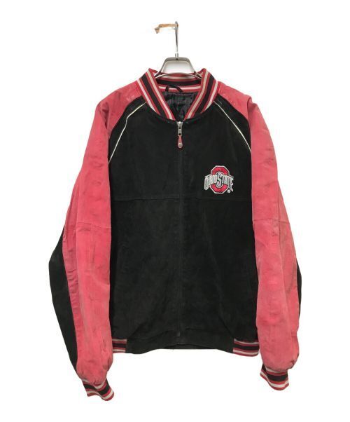 Youthful Red & Black Suede Raglan Stadium Jacket - Japan Sports Style