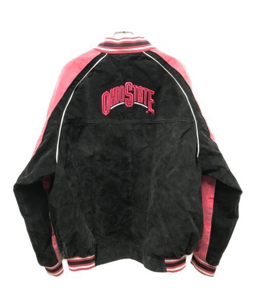 Youthful Red & Black Suede Raglan Stadium Jacket - Japan Sports Style