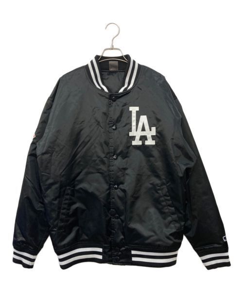 "New York Yankees Black & White Satin Bomber Jacket - Vintage Style Japan"