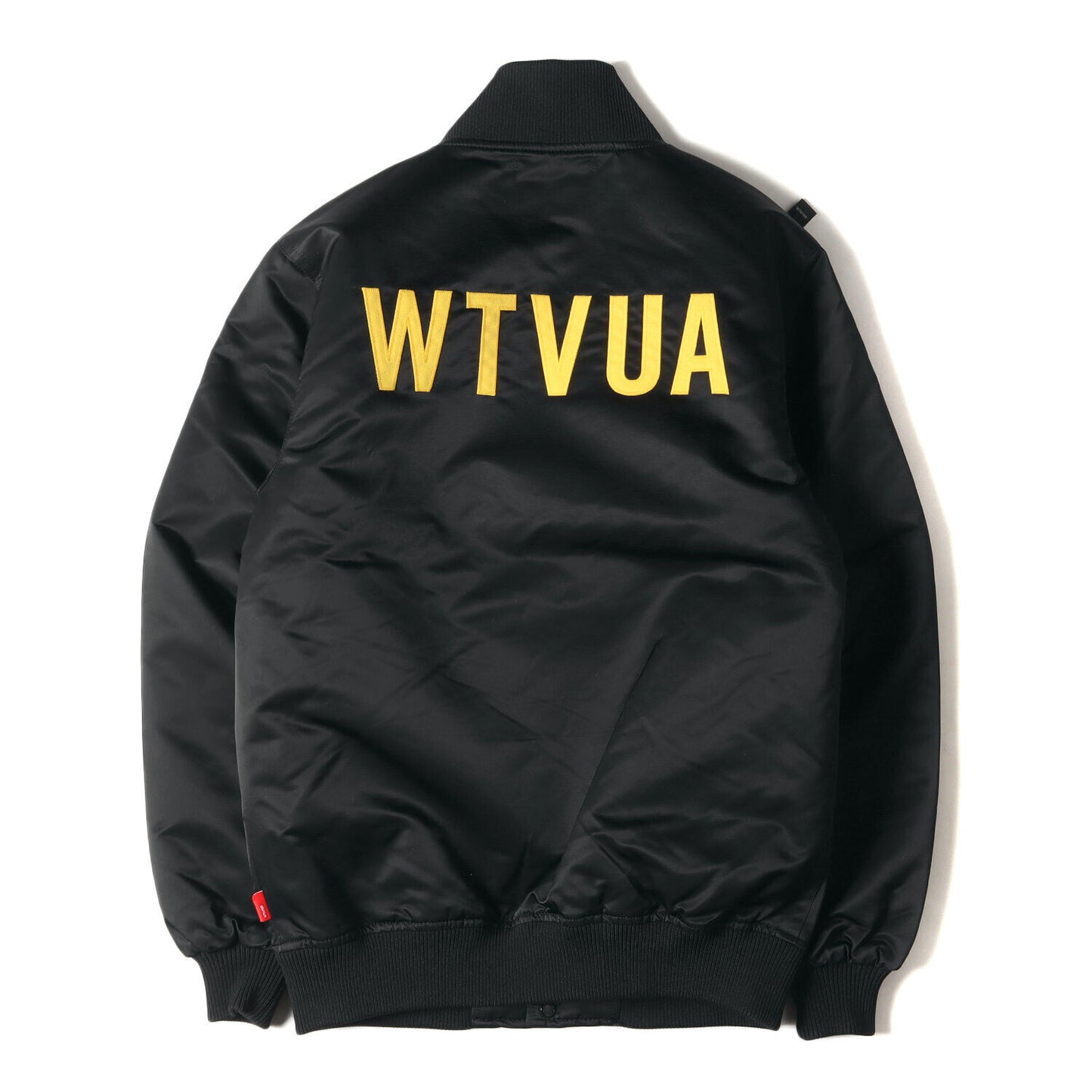 Wtaps Double Taps Jacket Size S Wtvua Patch Team Satin Stadium Jean Jk Black Out