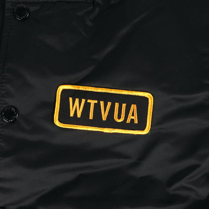 Wtaps Double Taps Jacket Size S Wtvua Patch Team Satin Stadium Jean Jk Black Out