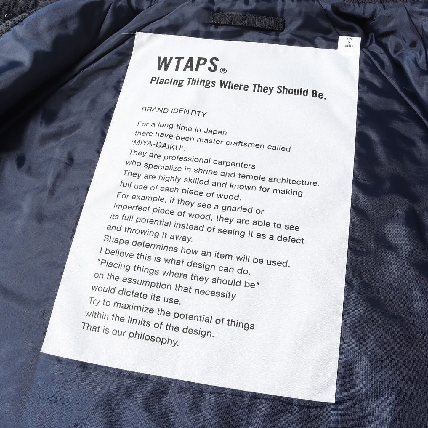 Wtaps Double Taps Jacket Size S With Patch Souvenir Coach Jk 17Ss Navy