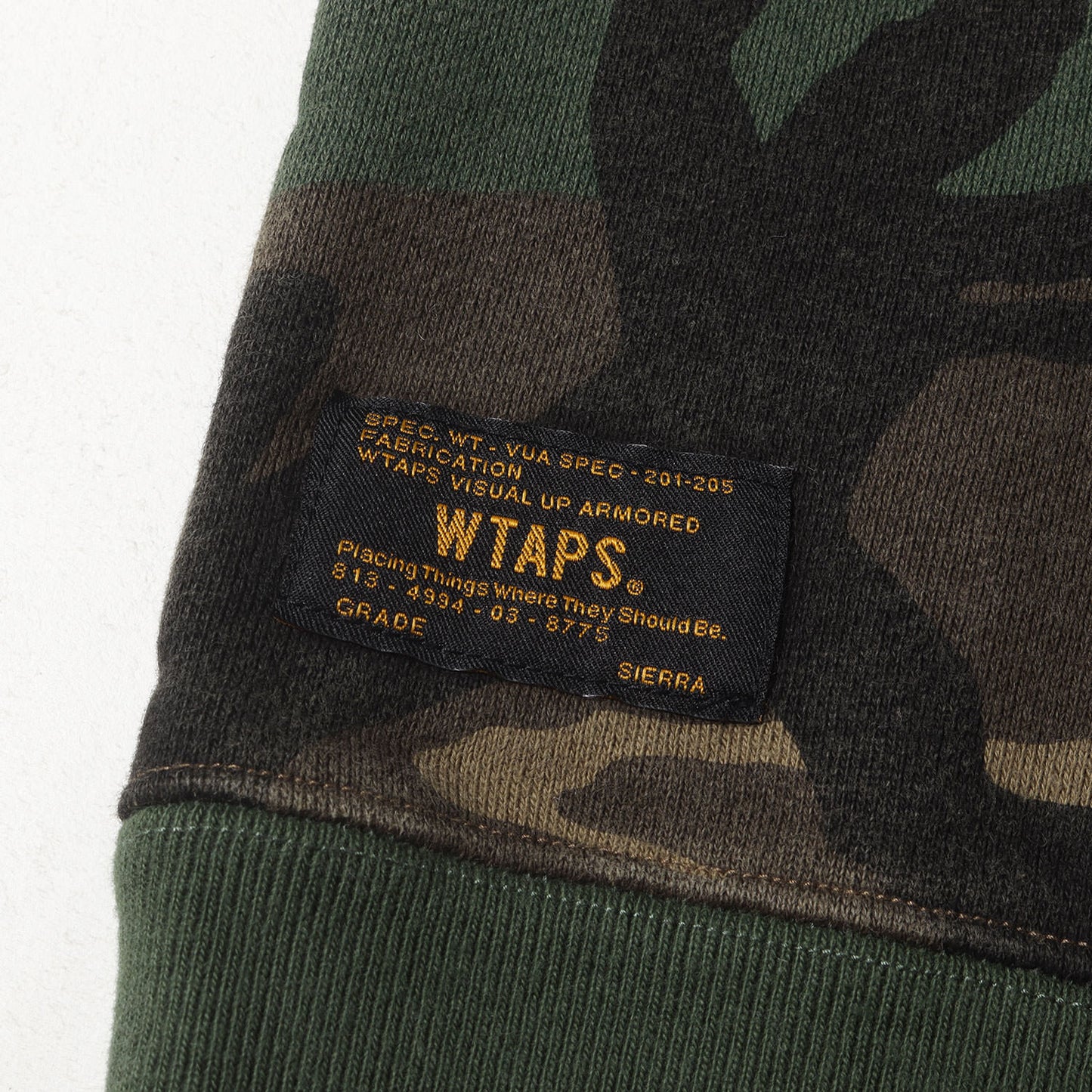 Wtaps Double Taps Sweatshirt Size S Woodland Camo College Logo Crew Neck Design