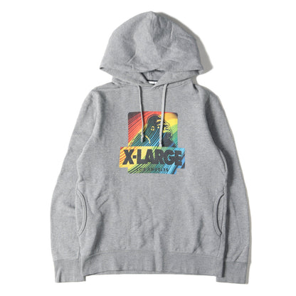 X-Large Extra Large Parka Size M Rainbow Gorilla Logo Sweatshirt Hoodie Heather