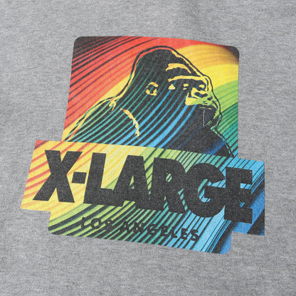 X-Large Extra Large Parka Size M Rainbow Gorilla Logo Sweatshirt Hoodie Heather