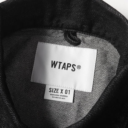 Wtaps Double Taps Shirt Size S 23Ss Work Denim Cbw Ls Black Tops Casual