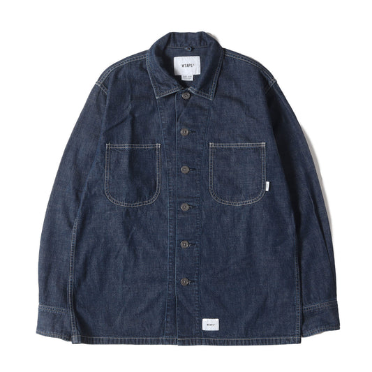 Wtaps Double Taps Shirt Size S 19Ss Work Denim Mine Ls Indigo Tops Casual Long S