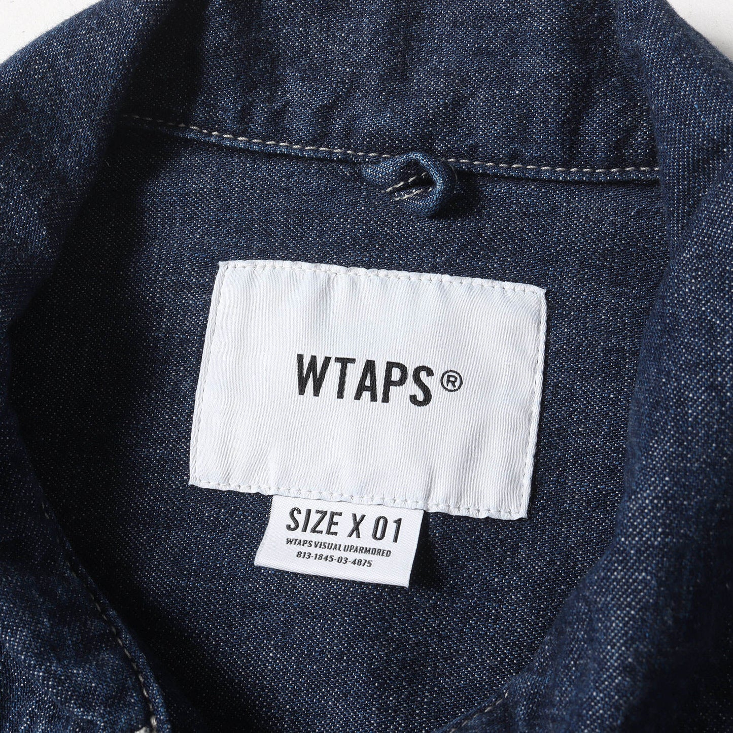 Wtaps Double Taps Shirt Size S 19Ss Work Denim Mine Ls Indigo Tops Casual Long S