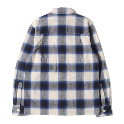 Wtaps Double Taps Shirt Size S Ombre Check Flannel Vatos L/S Navy Beige Tops Cas