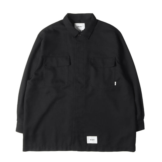 Wtaps Double Taps Shirt Size L 22Ss Heavy Twill Oversized Hiyoku Button Huey L/S