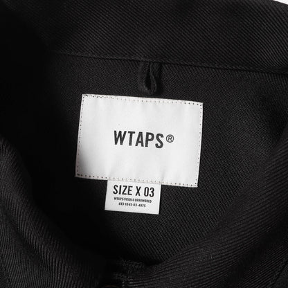 Wtaps Double Taps Shirt Size L 22Ss Heavy Twill Oversized Hiyoku Button Huey L/S