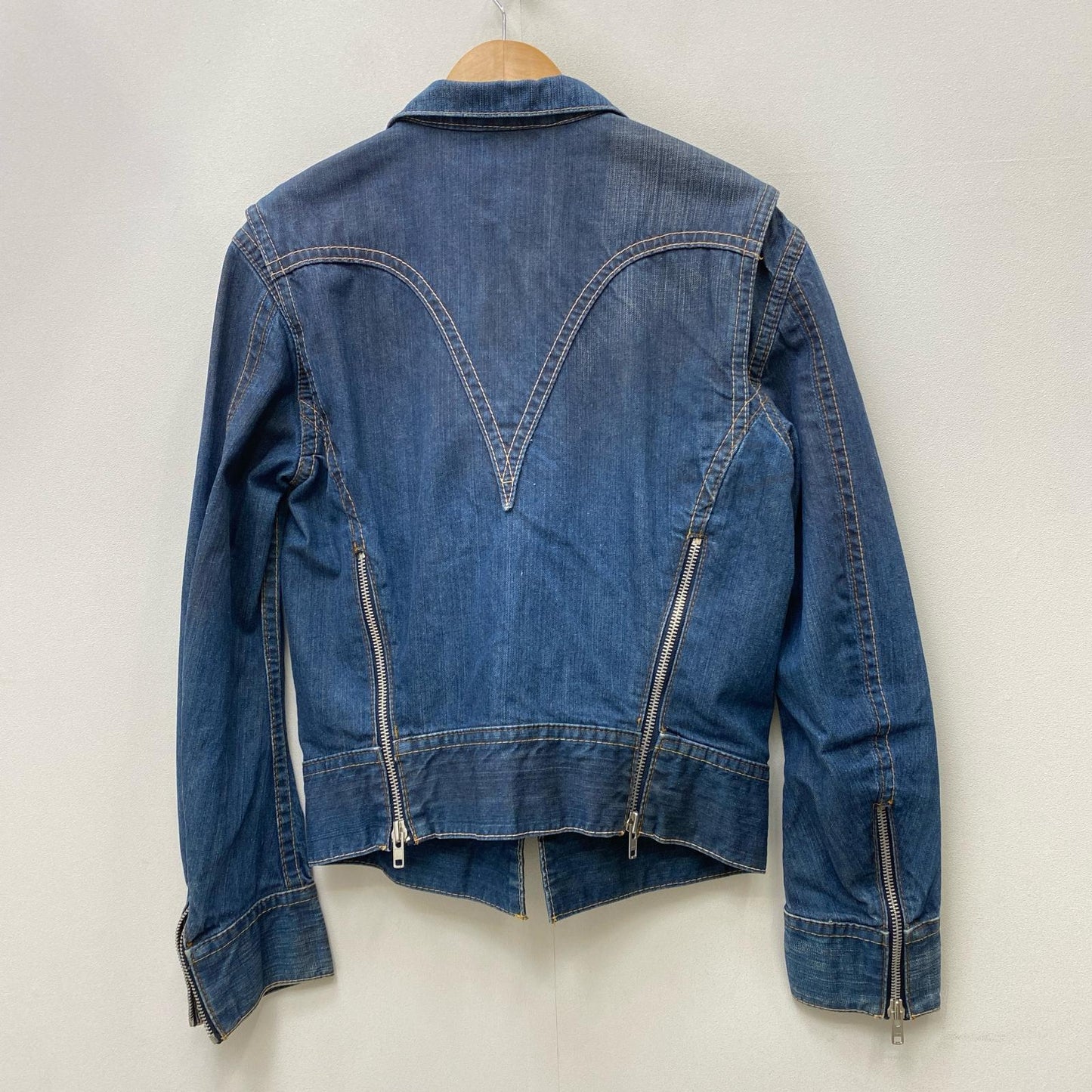 Levi's Red Zip Denim Jacket Indigo Size M Kakogawa Store