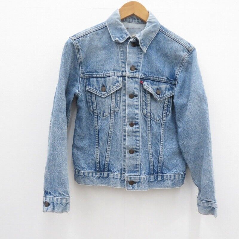 Levi's Denim Jacket 1 Button Engraved On The Back Vintage Blue Size - / American