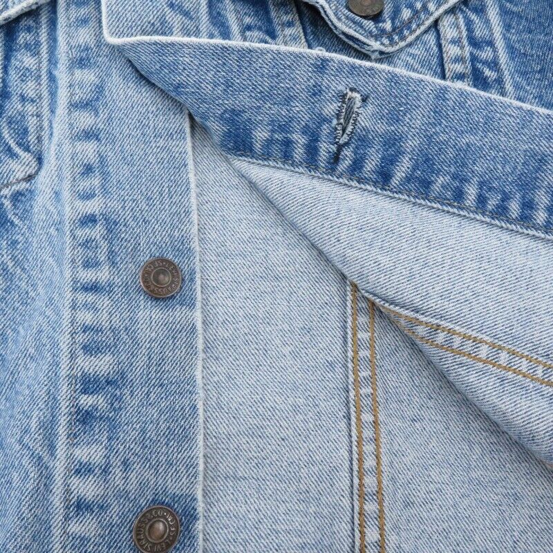 Levi's Denim Jacket 1 Button Engraved On The Back Vintage Blue Size - / American