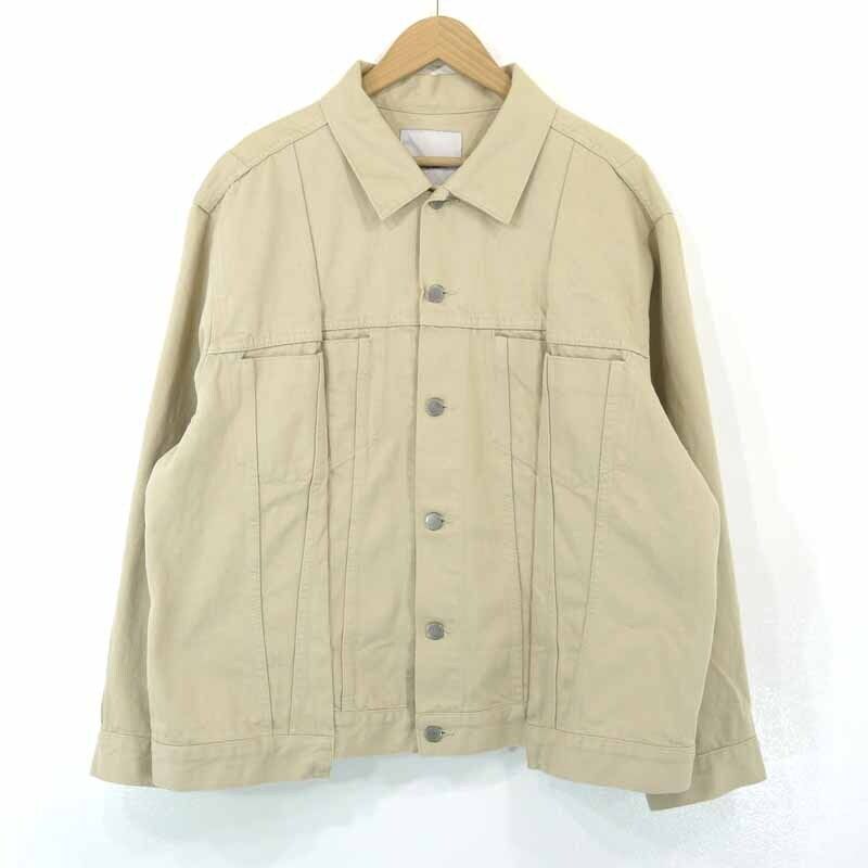 Unused Us1267 Denim Jacket Beige Size 4 F096