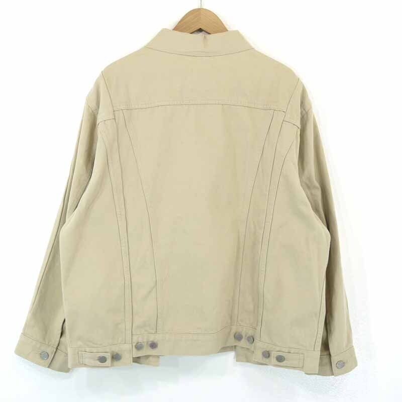 Unused Us1267 Denim Jacket Beige Size 4 F096