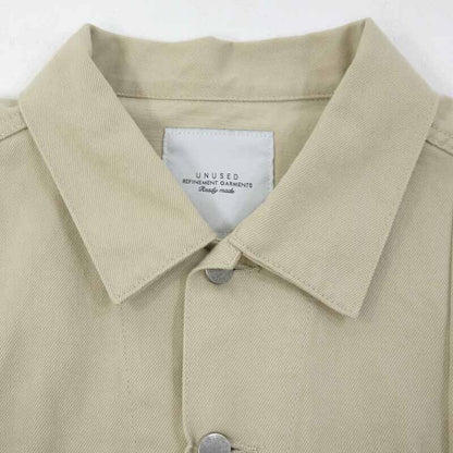 Unused Us1267 Denim Jacket Beige Size 4 F096