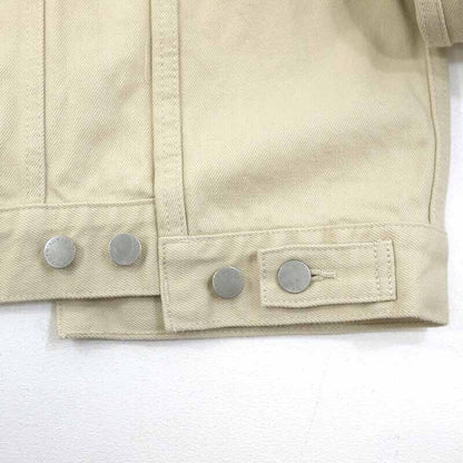 Unused Us1267 Denim Jacket Beige Size 4 F096