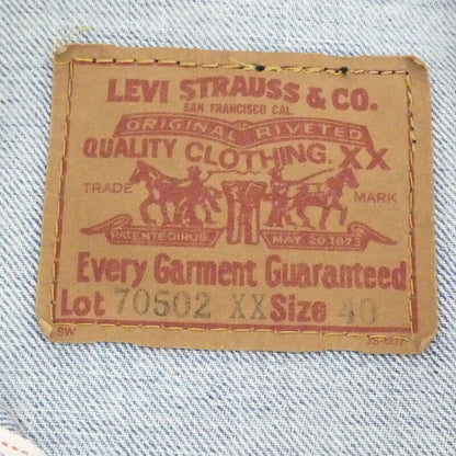 Levi's 1St Reprint Denim Jacket 70502Xx 1992 Blue Size 40 Himeji Higashi Store