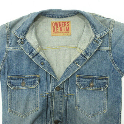 Studio D'Artisan Denim Jacket Owners 2Nd Wash Blue Size 38 F093