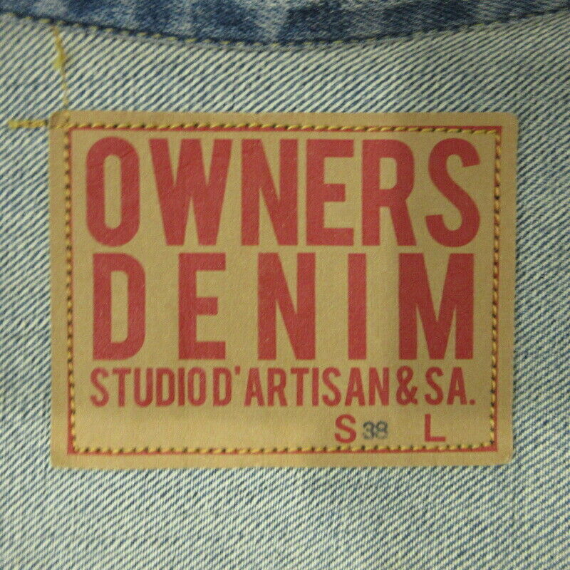 Studio D'Artisan Denim Jacket Owners 2Nd Wash Blue Size 38 F093