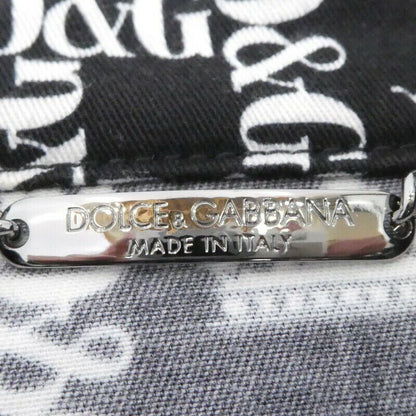 Dolce Gabbana Logo Check Denim Jacket All-Over Pattern Trucker G90H7T/Fsfig Dome