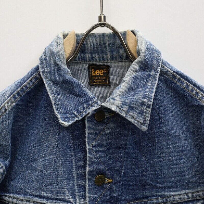 Lee Made In Usa Denim Jacket Long Sleeve Gj Jean Indigo Vintage American