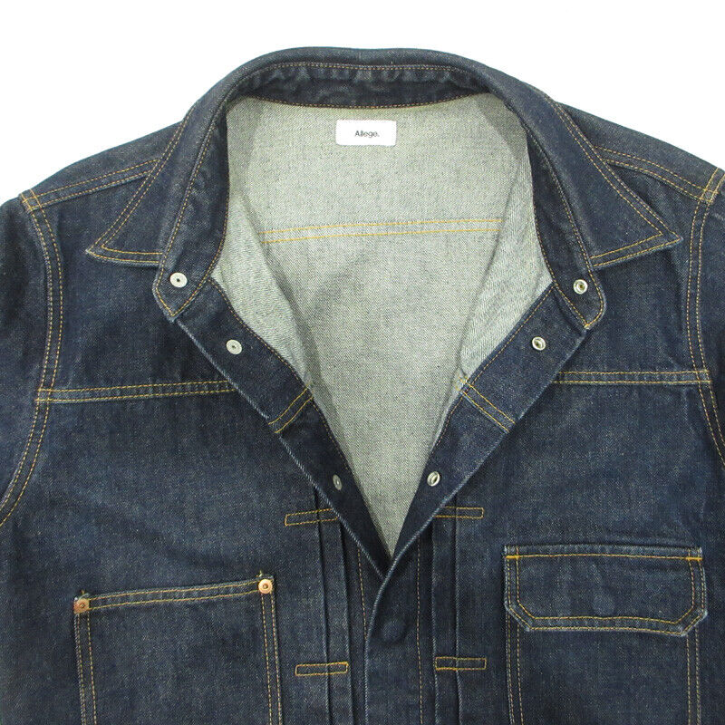 Allege. G Jean Denim Jacket Al21W-Bl04A Indigo Navy Size 3 Mie Main Store