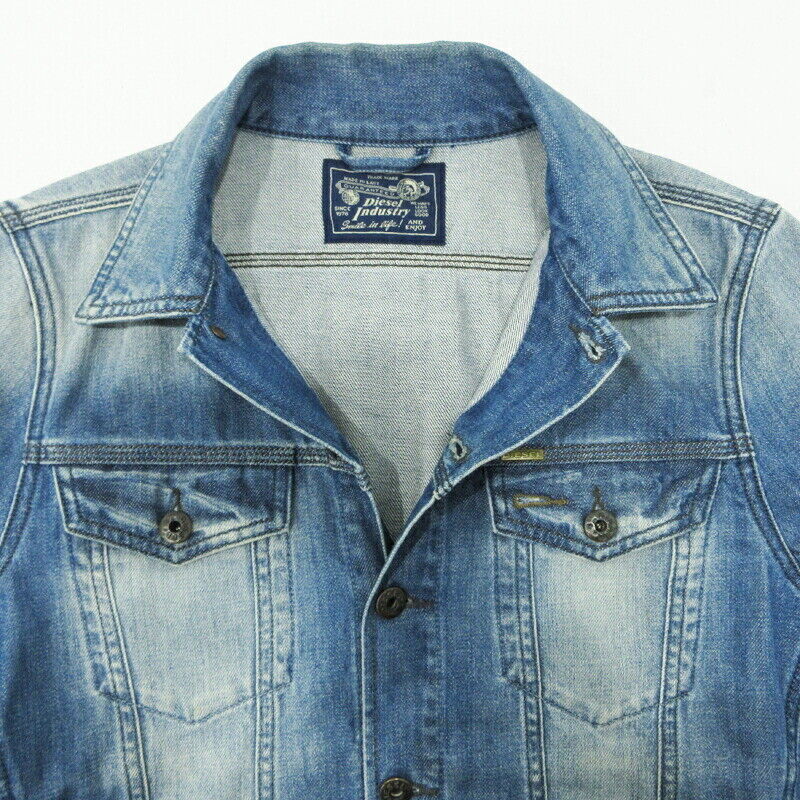 Diesel Denim Jacket Elshar-E Blue Size S F094