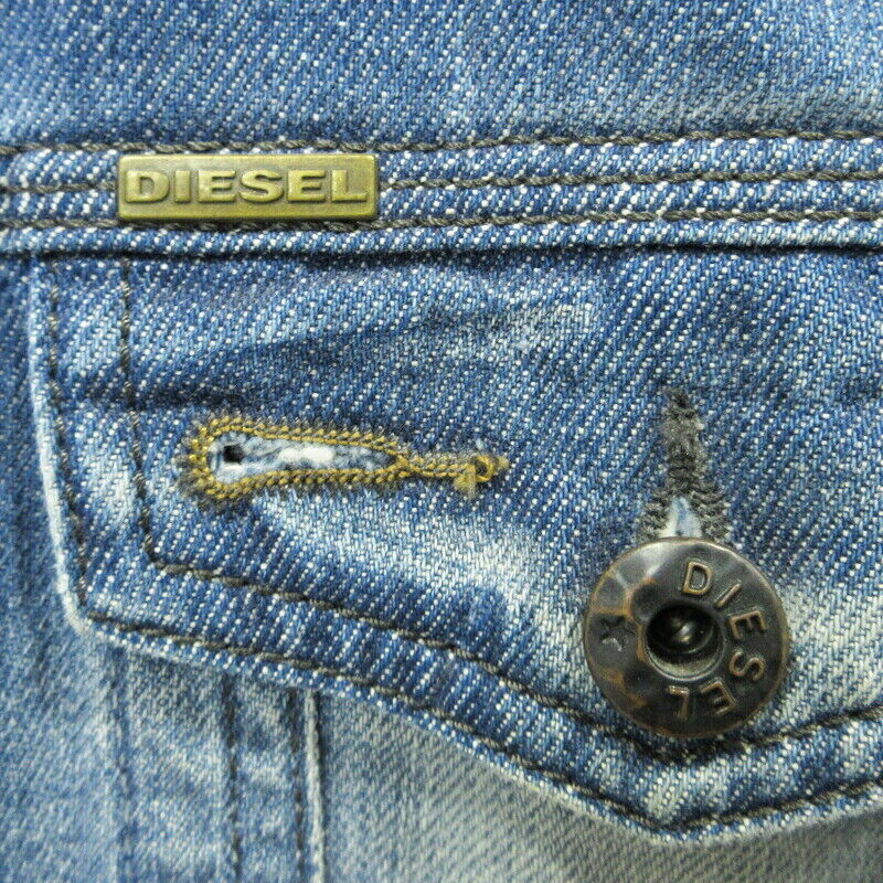 Diesel Denim Jacket Elshar-E Blue Size S F094