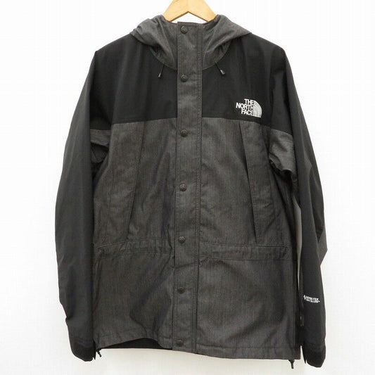 The North Face Denim Jacket Gore-Tex Mountain Parka Np12032 Black Size L Seto Oh