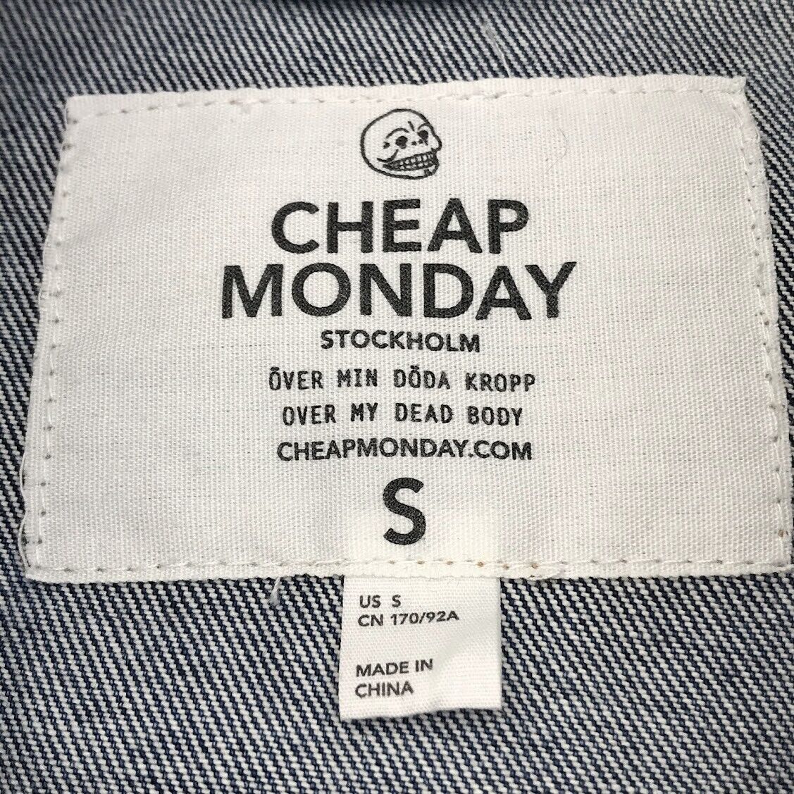 Cheap Monday Denim Jacket/0463232/ Blue Size S F094