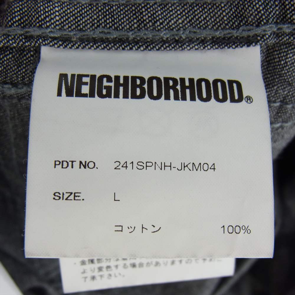 Neighborhood 24Ss 241Spnh-Jkm04 Washed Lightweight Denim Jacket