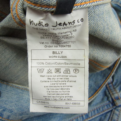 Nudie Jeans 45161 5013 Billy Worn Clean Denim Jacket Men Size XS Near Mint