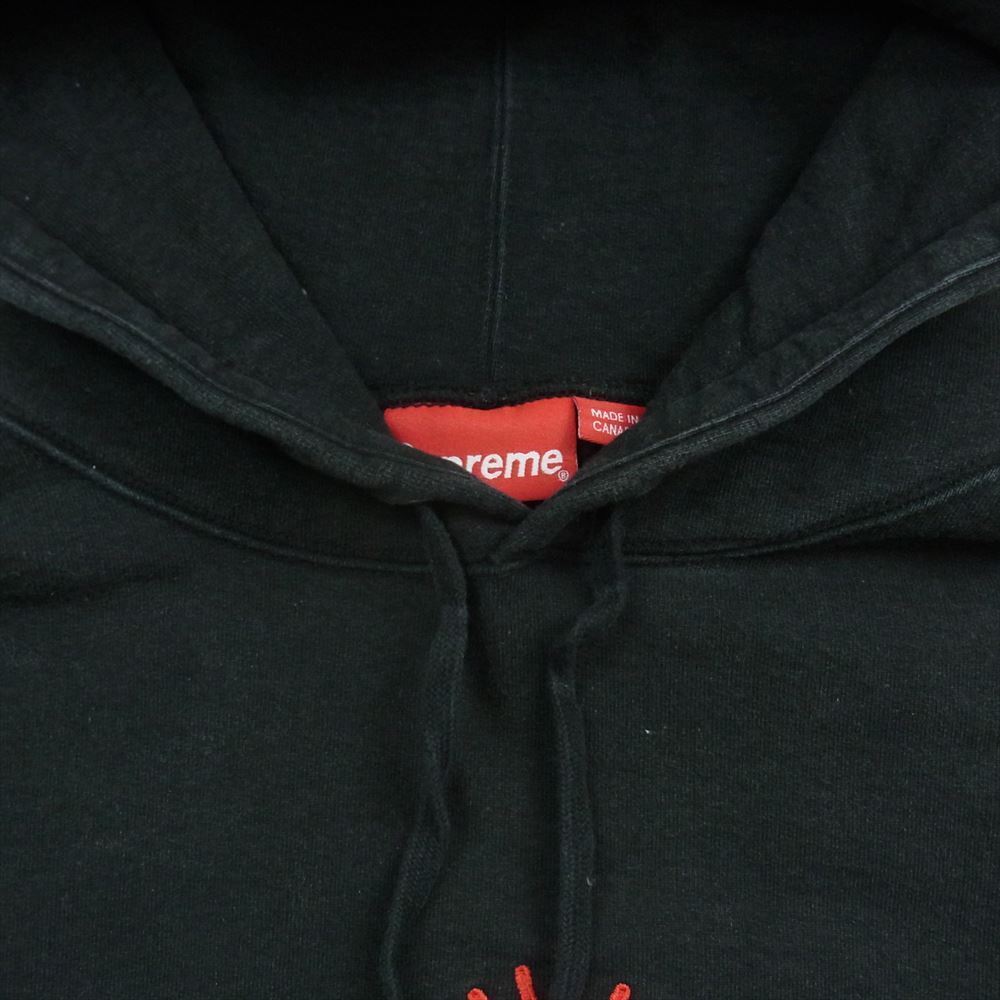 Supreme 18AW Vampire Hooded Sweatshirt Pullover Black Men Size S Good Condition