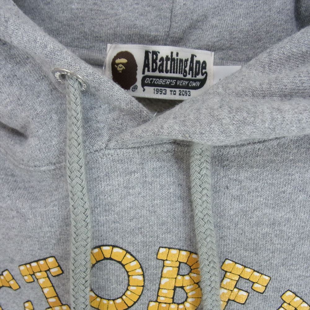 A Bathing Ape 001PPH731904C OVO Octobers Very Own Hoodie Gray Men L Excellent