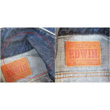 EDWIN 503 Denim Jacket G Jean Mid Length Stainless Steel Collar M Indigo Blue Na