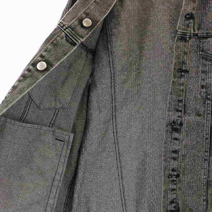 John Lawrence Sullivan Accessory Detachable Zip-Fitting Denim Jacket Jean G