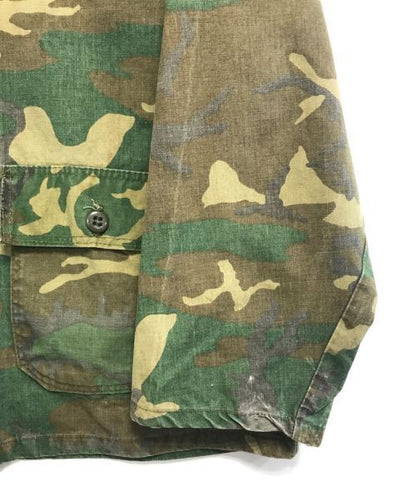 60s Remake Military Jacket Camouflage Pattern Khaki Men Good Condition