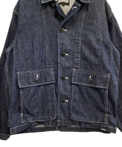 Schott Nep Denim Work Jacket Denim Jacket Good Condition size L