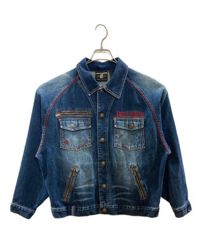 Roca Wear Embroidered Denim Jacket Denim Jacket Good Condition size L