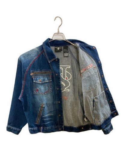 Roca Wear Embroidered Denim Jacket Denim Jacket Good Condition size L