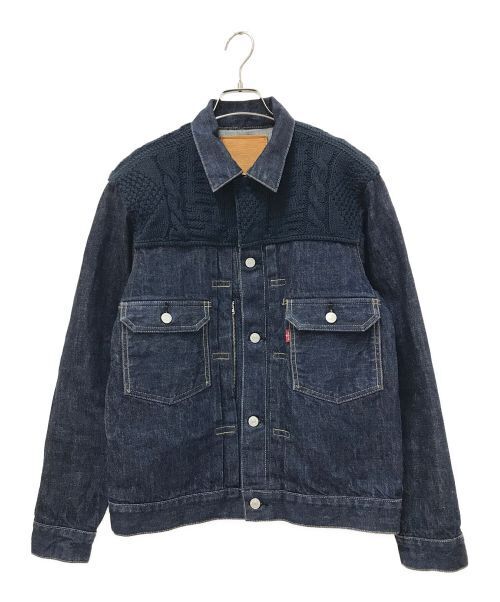 Levi's Fenom Knit Switching Second Denim Jacket Good Condition size L