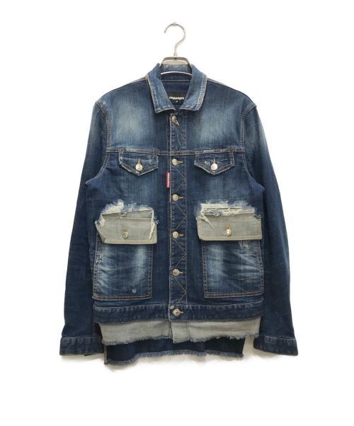 Dsquared2 Distressed Stretch Denim Jacket Denim Jacket Good Condition size 44