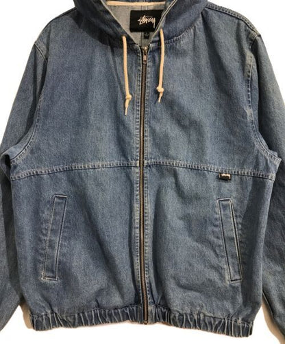 Stussy Denim Active Parka Jacket Denim Jacket Good Condition size L