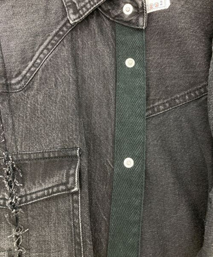 Sacai Reconstructed Denim Shirt Denim Jacket Good Condition Size 3