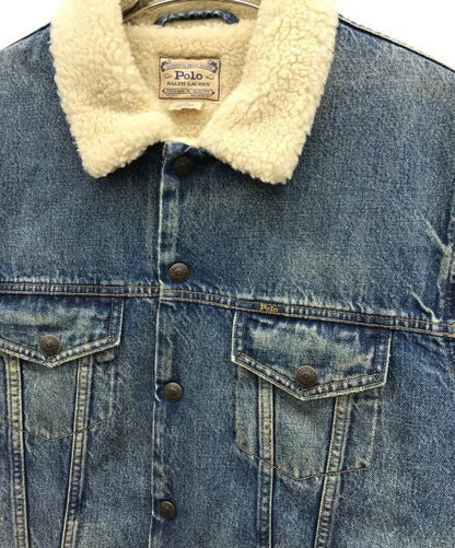 Polo Ralph Lauren Vintage Processed Boa Denim Jacket size L Good Condition