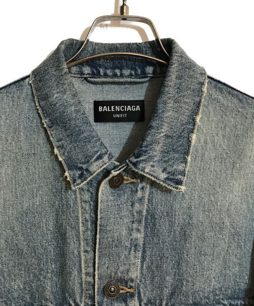 Balenciaga Embroidered Denim Jacket Denim Jacket Good Condition